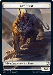 Cat Beast // Hydra Double-Sided Token [Zendikar Rising Tokens] Magic: The Gathering