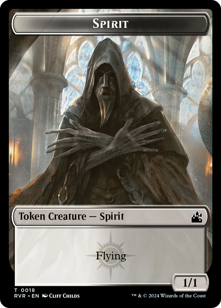 Spirit (0018) // Sphinx Double-Sided Token [Ravnica Remastered Tokens] Magic: The Gathering