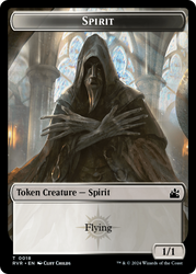 Spirit (0018) // Voja Double-Sided Token [Ravnica Remastered Tokens] Magic: The Gathering