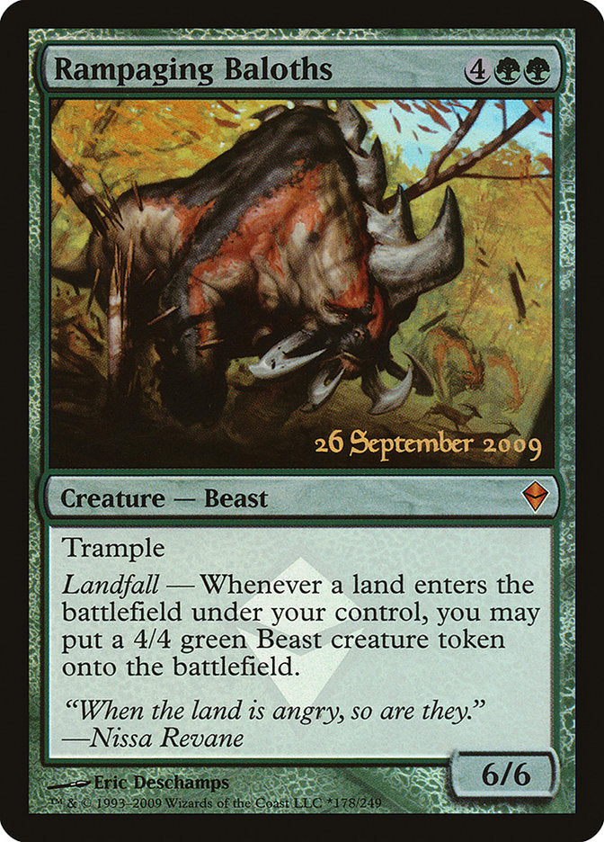 Rampaging Baloths [Zendikar Prerelease Promos] Magic: The Gathering
