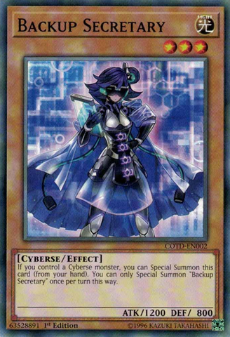Backup Secretary [COTD-EN002] Common Yu-Gi-Oh!