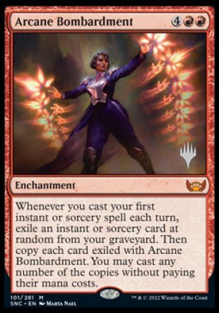 Arcane Bombardment (Promo Pack) [Streets of New Capenna Promos] Magic: The Gathering