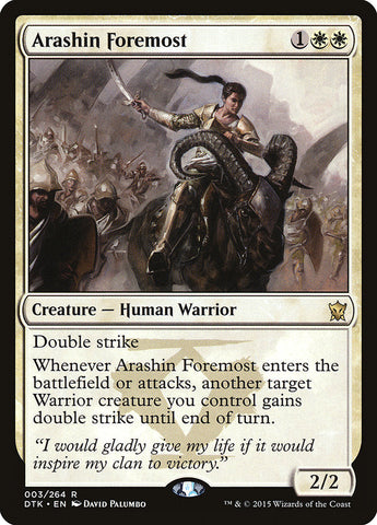 Arashin Foremost [Dragons of Tarkir] Magic: The Gathering