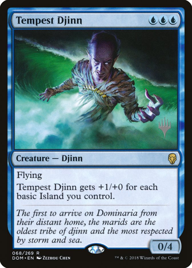 Tempest Djinn (Promo Pack) [Dominaria Promos] Magic: The Gathering