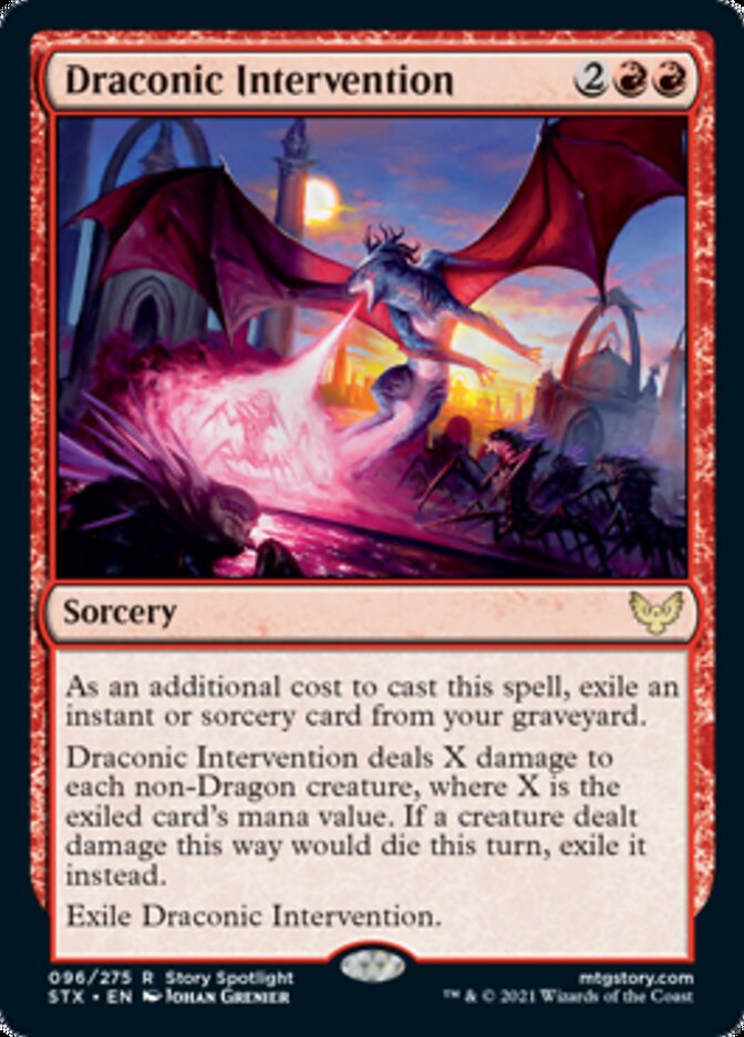 Draconic Intervention [Strixhaven: School of Mages] Magic: The Gathering