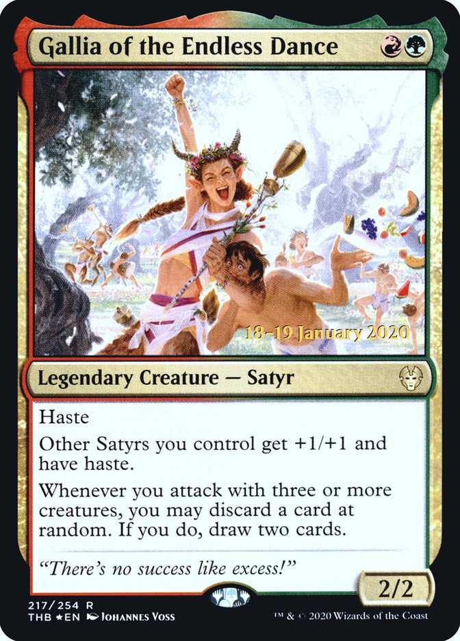 Gallia of the Endless Dance [Theros Beyond Death Prerelease Promos] Magic: The Gathering
