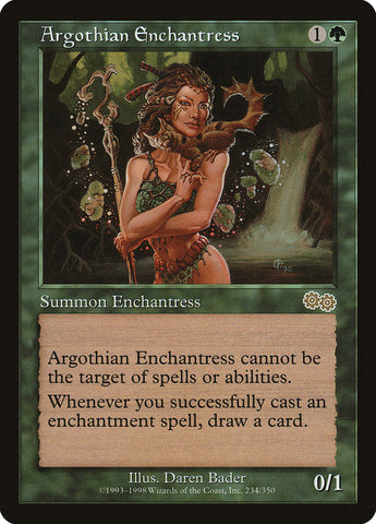 Argothian Enchantress [Urza's Saga] Magic: The Gathering