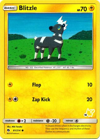 Blitzle (81/214) (Pikachu Stamp #19) [Battle Academy 2020] Pokémon