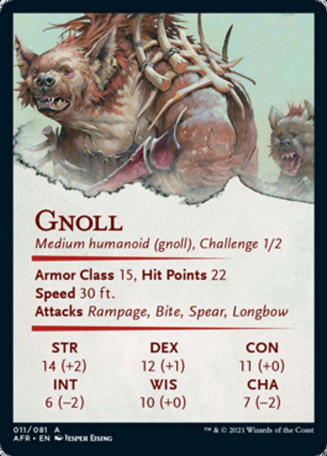 Gnoll Art Card [Dungeons & Dragons: Adventures in the Forgotten Realms Art Series] Magic: The Gathering
