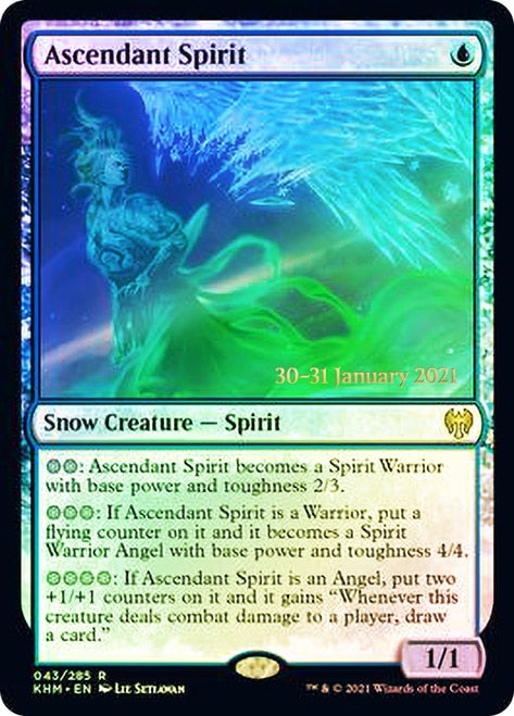 Ascendant Spirit [Kaldheim Prerelease Promos] Magic: The Gathering