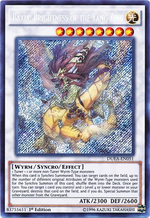 Baxia, Brightness of the Yang Zing [DUEA-EN051] Secret Rare Yu-Gi-Oh!