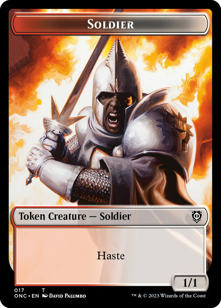 Soldier (017) // Eldrazi Double-Sided Token [Phyrexia: All Will Be One Commander Tokens] Magic: The Gathering
