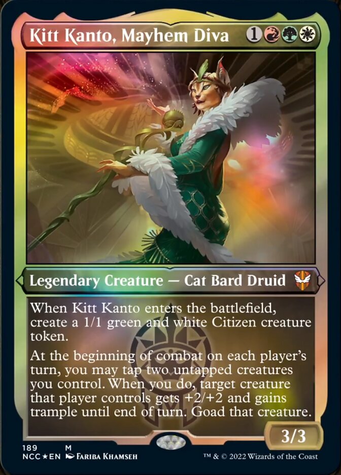 Kitt Kanto, Mayhem Diva (Display Commander) [Streets of New Capenna Commander] Magic: The Gathering