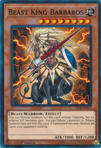 Beast King Barbaros [YS18-EN013] Common Yu-Gi-Oh!