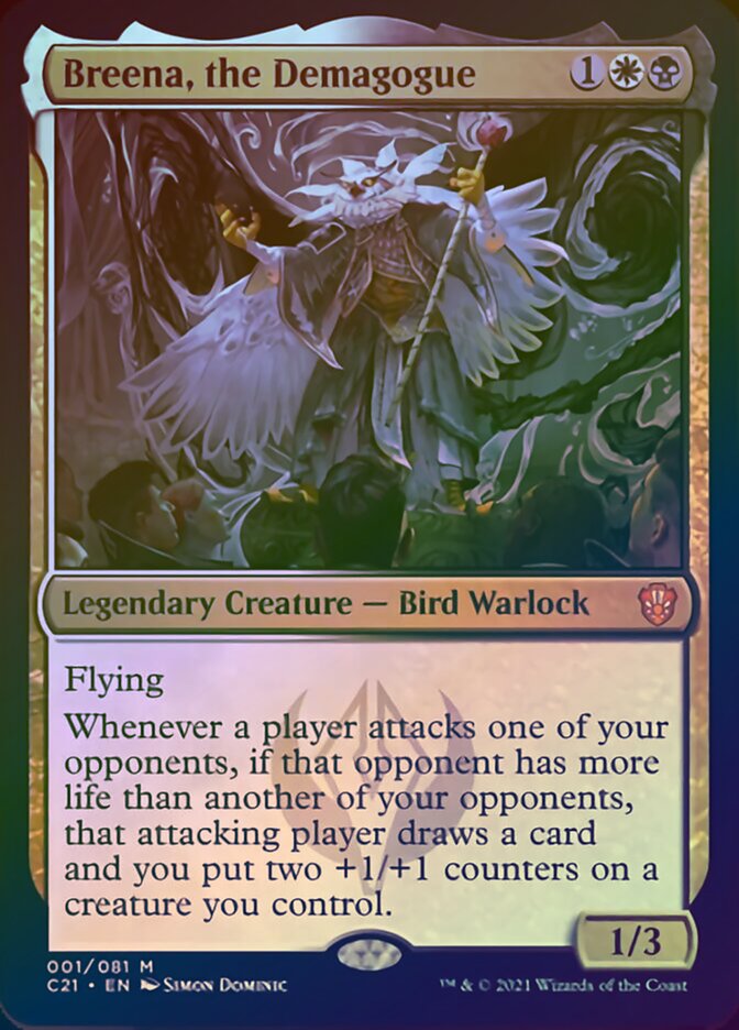 Breena, the Demagogue (Display Commander) [Commander 2021] Magic: The Gathering