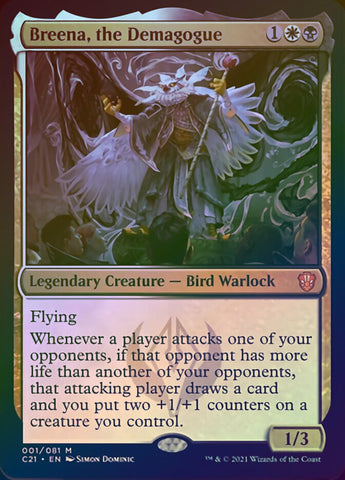 Breena, the Demagogue (Display Commander) [Commander 2021] Magic: The Gathering