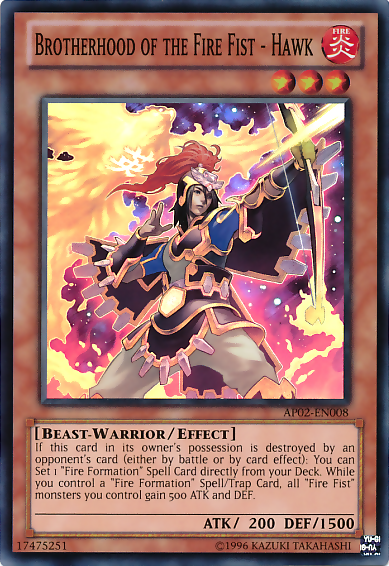 Brotherhood of the Fire Fist - Hawk [AP02-EN008] Super Rare Yu-Gi-Oh!