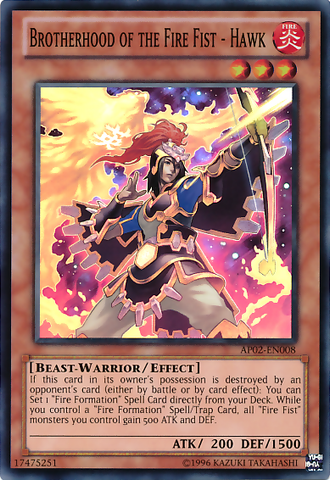 Brotherhood of the Fire Fist - Hawk [AP02-EN008] Super Rare Yu-Gi-Oh!