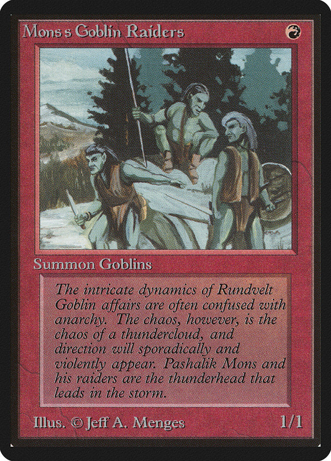 Mons's Goblin Raiders [Beta Edition] Magic: The Gathering
