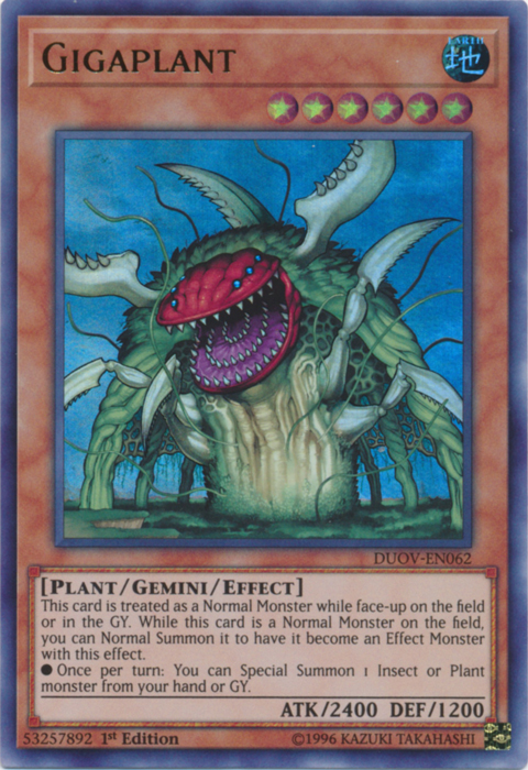 Gigaplant [DUOV-EN062] Ultra Rare Yu-Gi-Oh!