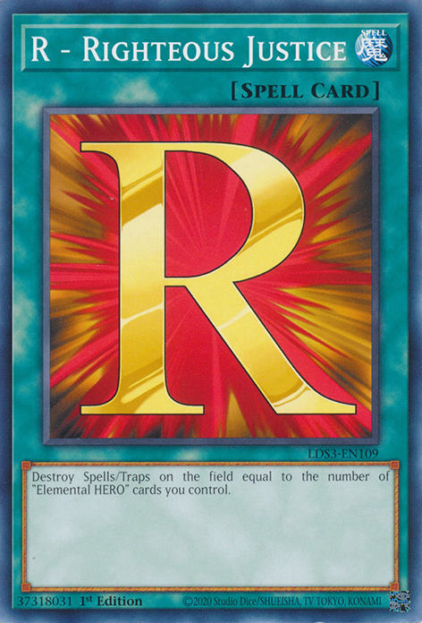 R - Righteous Justice [LDS3-EN109] Common Yu-Gi-Oh!