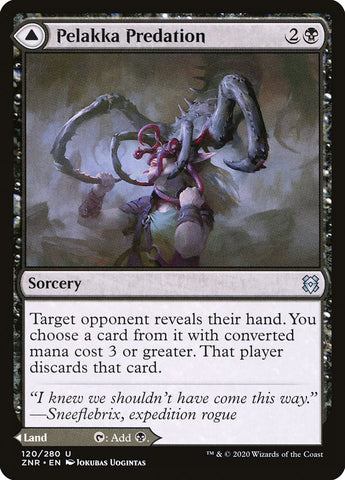 Pelakka Predation // Pelakka Caverns [Zendikar Rising] Magic: The Gathering