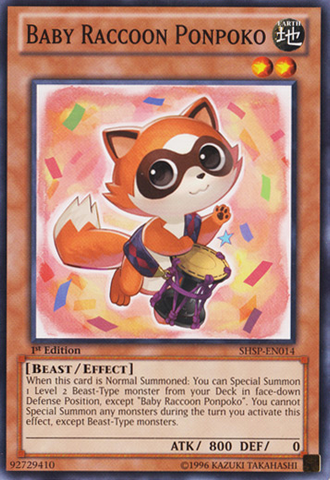 Baby Raccoon Ponpoko [SHSP-EN014] Common Yu-Gi-Oh!
