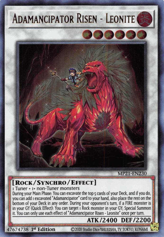 Adamancipator Risen - Leonite [MP21-EN230] Ultra Rare Yu-Gi-Oh!