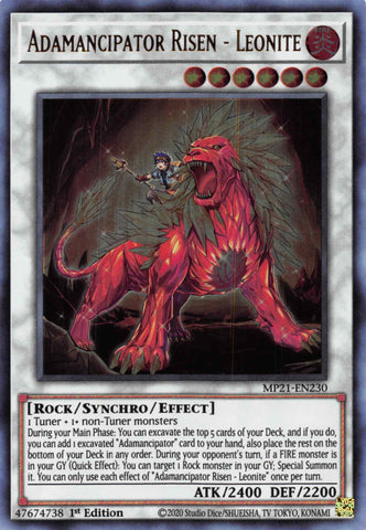 Adamancipator Risen - Leonite [MP21-EN230] Ultra Rare Yu-Gi-Oh!