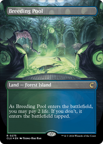 Breeding Pool (Borderless) [Ravnica: Clue Edition] Magic: The Gathering