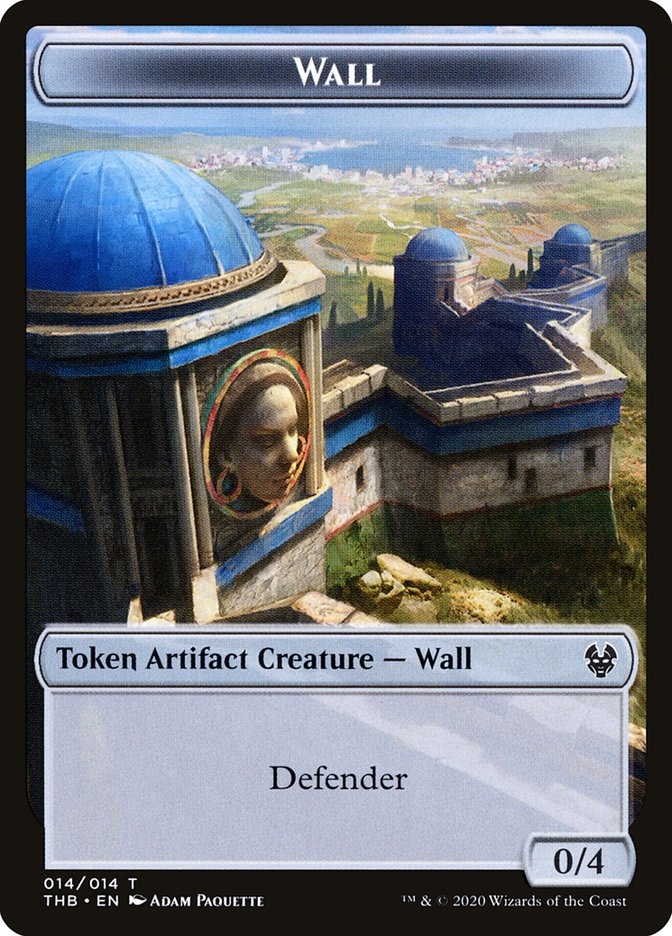 Human Soldier // Wall Double-Sided Token [Theros Beyond Death Tokens] Magic: The Gathering