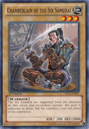 Chamberlain of the Six Samurai [YS13-EN005] Common Yu-Gi-Oh!