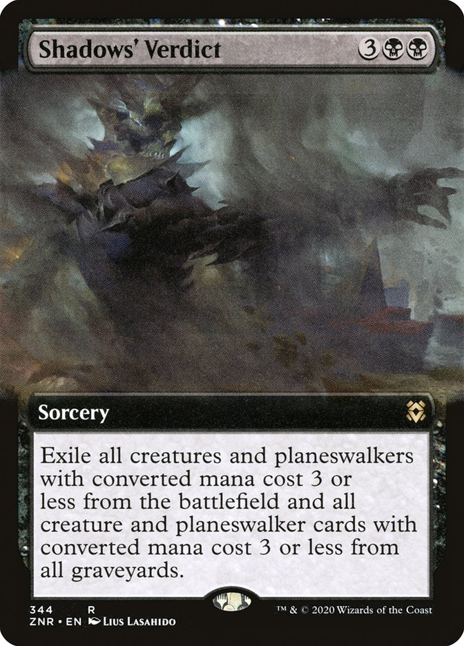 Shadows' Verdict (Extended Art) [Zendikar Rising] Magic: The Gathering
