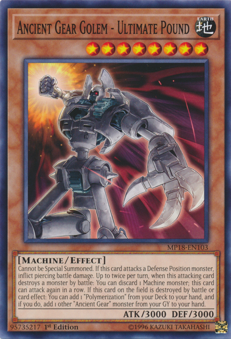 Ancient Gear Golem - Ultimate Pound [MP18-EN103] Common Yu-Gi-Oh!