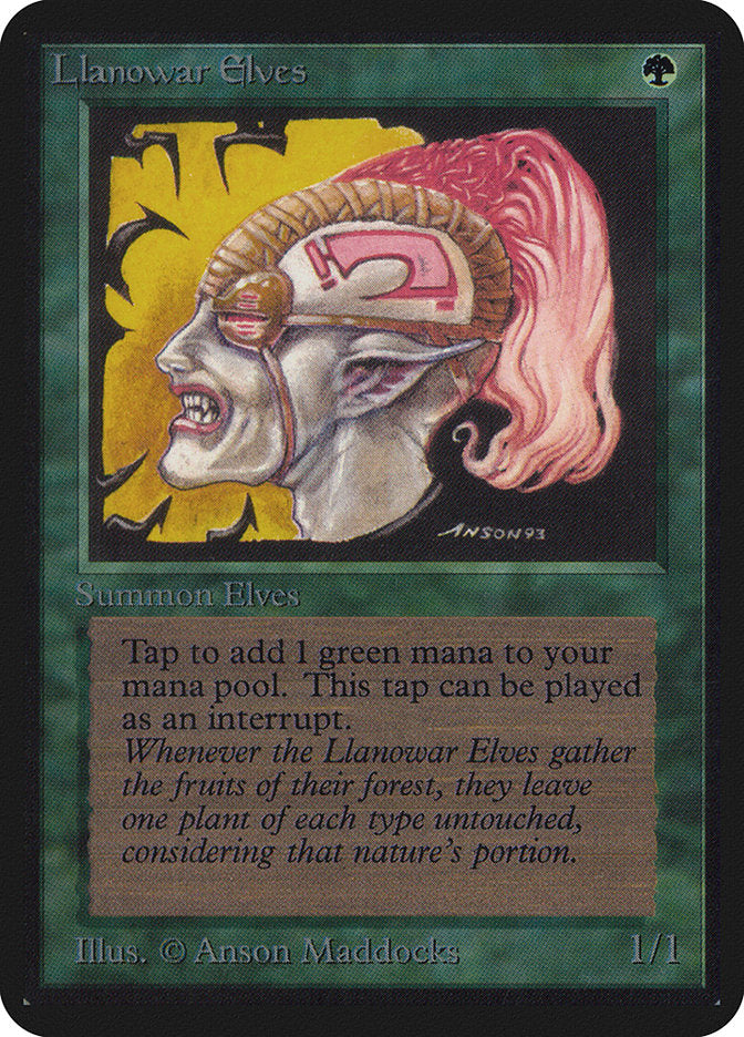 Llanowar Elves [Alpha Edition] Magic: The Gathering