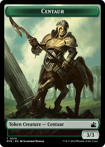 Bird // Centaur Double-Sided Token [Ravnica Remastered Tokens] Magic: The Gathering