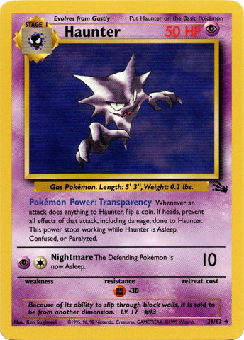 Haunter (21/62) [Fossil Unlimited] Pokémon