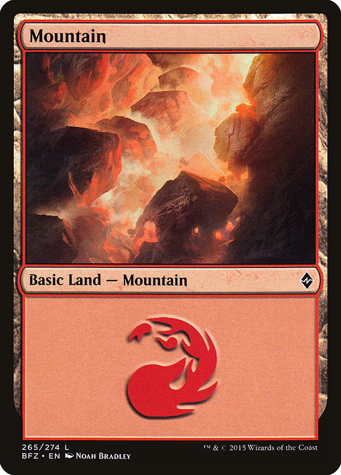 Mountain (265a) [Battle for Zendikar] Magic: The Gathering