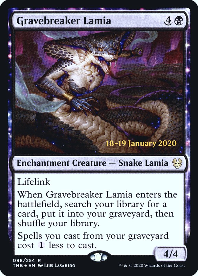 Gravebreaker Lamia [Theros Beyond Death Prerelease Promos] Magic: The Gathering