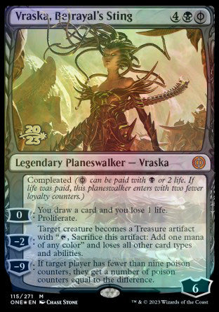 Vraska, Betrayal's Sting [Phyrexia: All Will Be One Prerelease Promos] Magic: The Gathering