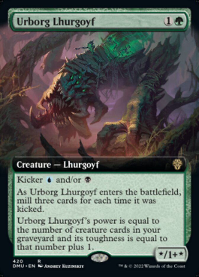 Urborg Lhurgoyf (Extended Art) [Dominaria United] Magic: The Gathering