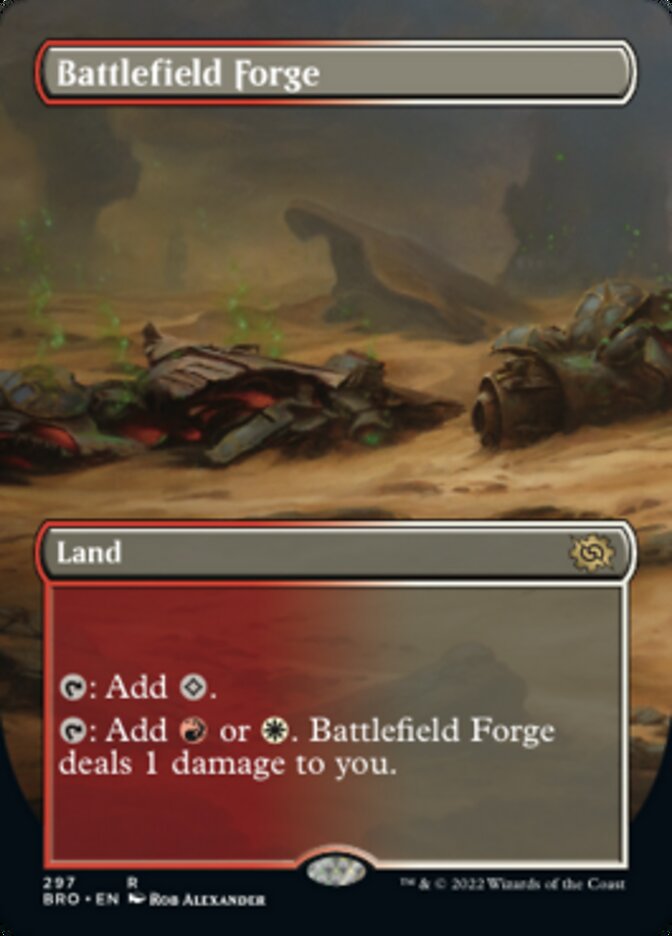 Battlefield Forge (Borderless Alternate Art) [The Brothers' War] Magic: The Gathering