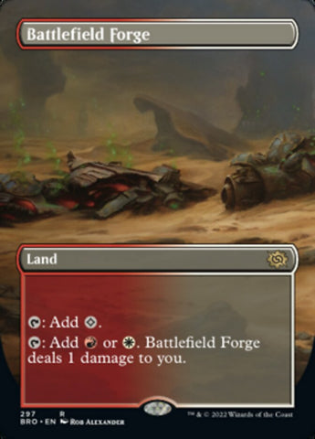 Battlefield Forge (Borderless Alternate Art) [The Brothers' War] Magic: The Gathering