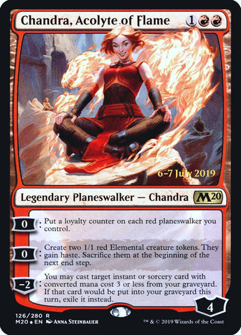 Chandra, Acolyte of Flame [Core Set 2020 Prerelease Promos] Magic: The Gathering