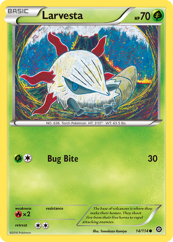 Larvesta (14/114) [XY: Steam Siege] Pokémon