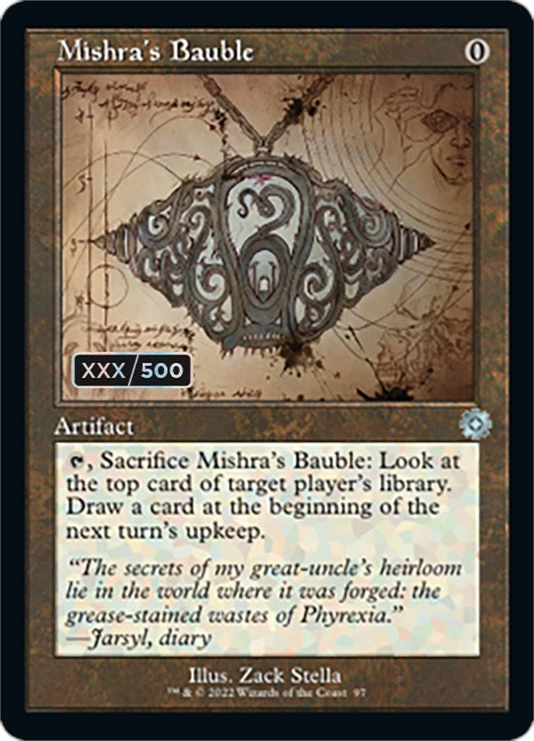 Mishra's Bauble (Retro Schematic) (Serial Numbered) [The Brothers' War Retro Artifacts] Magic: The Gathering