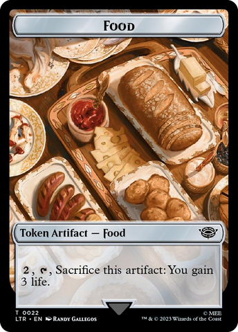 Ballistic Boulder // Food (0022) Double-Sided Token (Surge Foil) [The Lord of the Rings: Tales of Middle-Earth Tokens] Magic: The Gathering