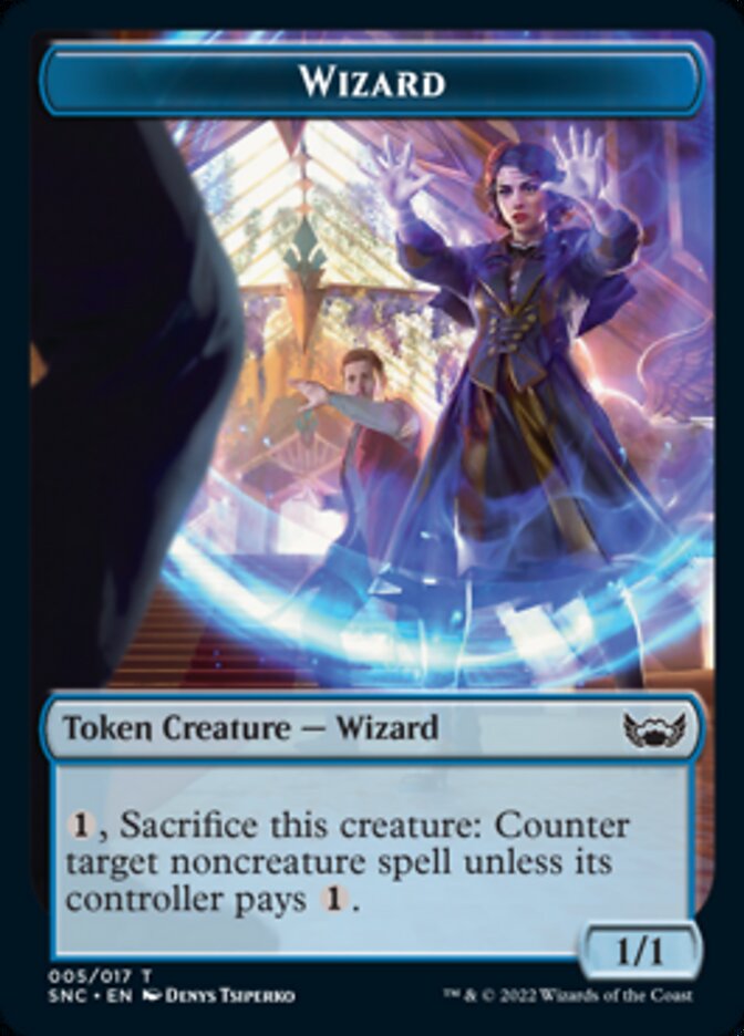 Cat // Wizard Double-Sided Token [Streets of New Capenna Tokens] Magic: The Gathering