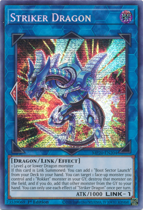 Striker Dragon [MP20-EN204] Prismatic Secret Rare Yu-Gi-Oh!