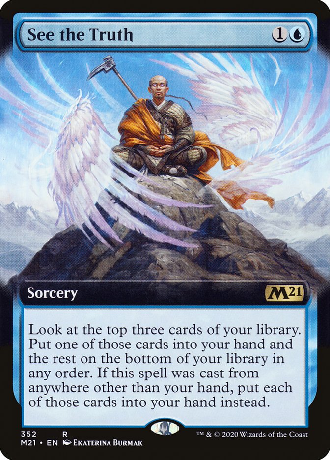 See the Truth (Extended Art) [Core Set 2021] Magic: The Gathering